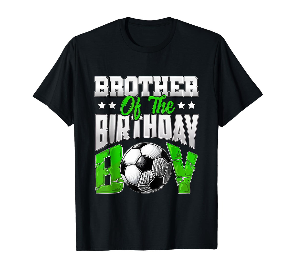 Brother Birthday Soccer Family T-Shirt - Minimalist Print for Adults
