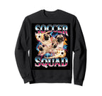 Funny Soccer Squad Dog Meme Sweatshirt - Custom Art Print for Adults