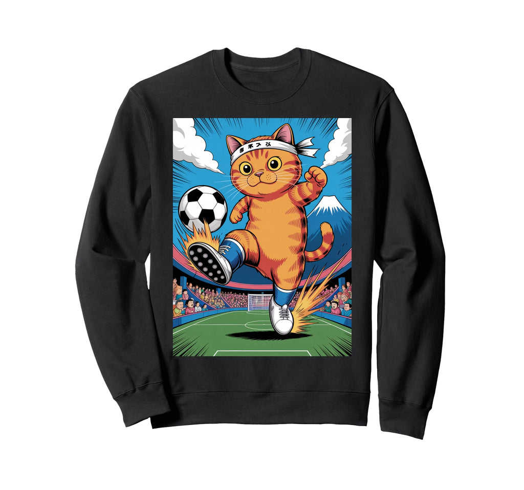 Cat Cat Gang Japanese Cat Playing Sweatshirt - Minimalist Print Unisex