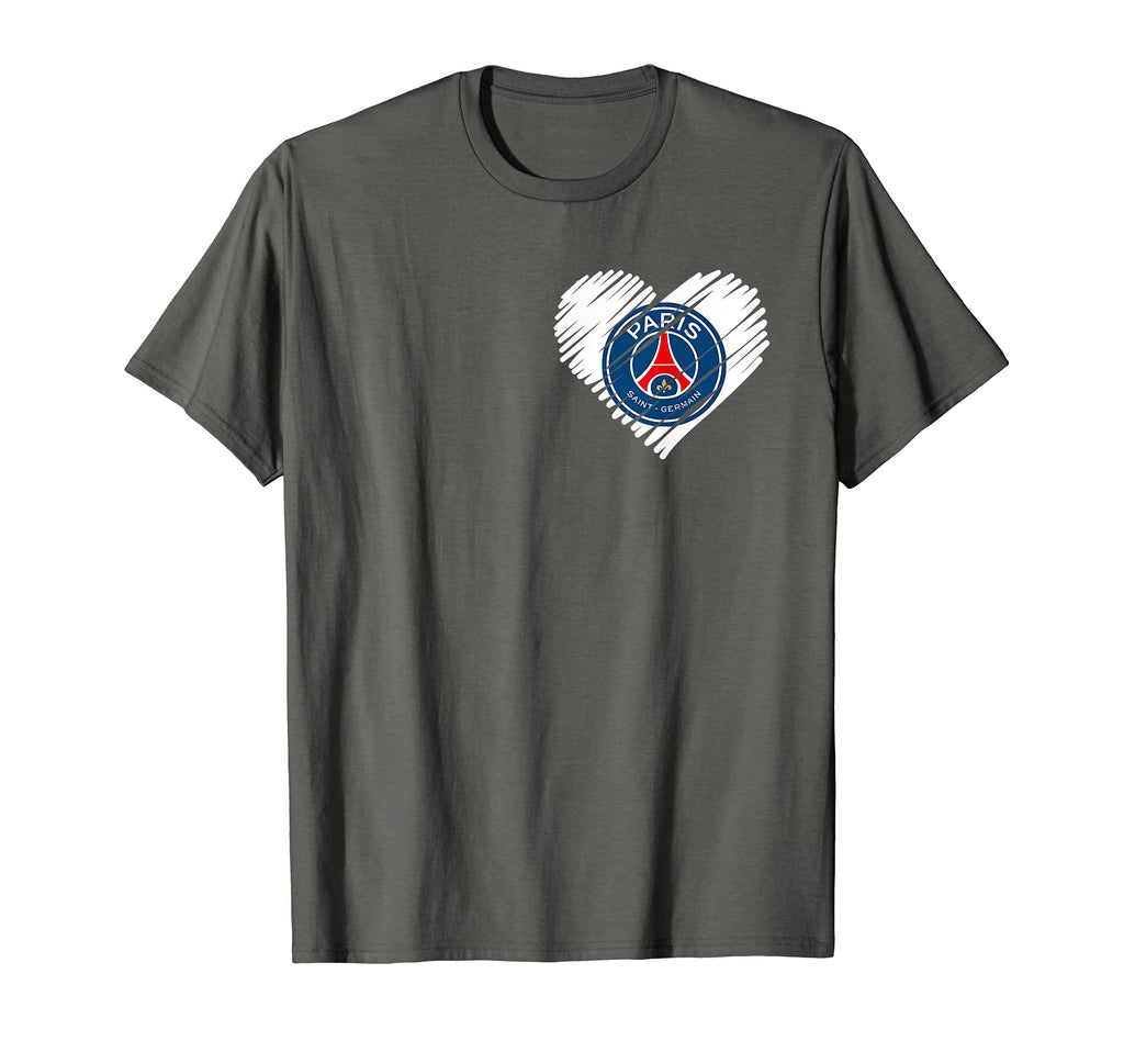 Paris Saint German Heart Flag World Futbol T-Shirt - Unique Graphic Unisex