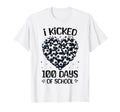 100 Days School Soccer Heart Love 100Th T-Shirt - Trendy Graphic Unisex