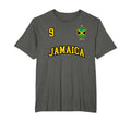 Jamaica Team Sports Number 9 Soccer T-Shirt - Graphic Print Unisex