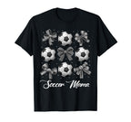 Soccer Mama Football Bow Decor Stars T-Shirt - Graphic Print for Adults