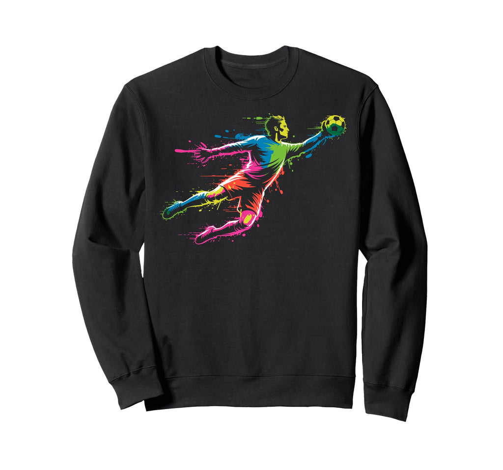 Colorful Funny Soccer Goalie Player Sweatshirt - Novelty Apparel Unisex