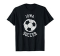 Iowa Soccer Distressed 90S T-Shirt - Custom Art Print Unisex
