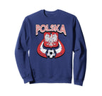 Poland Soccer Polska Country Flag Sweatshirt - Fun Novelty Design Unisex