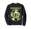 40 Year Old Birthday Soccer Themed Sweatshirt - Trendy Graphic Men Women