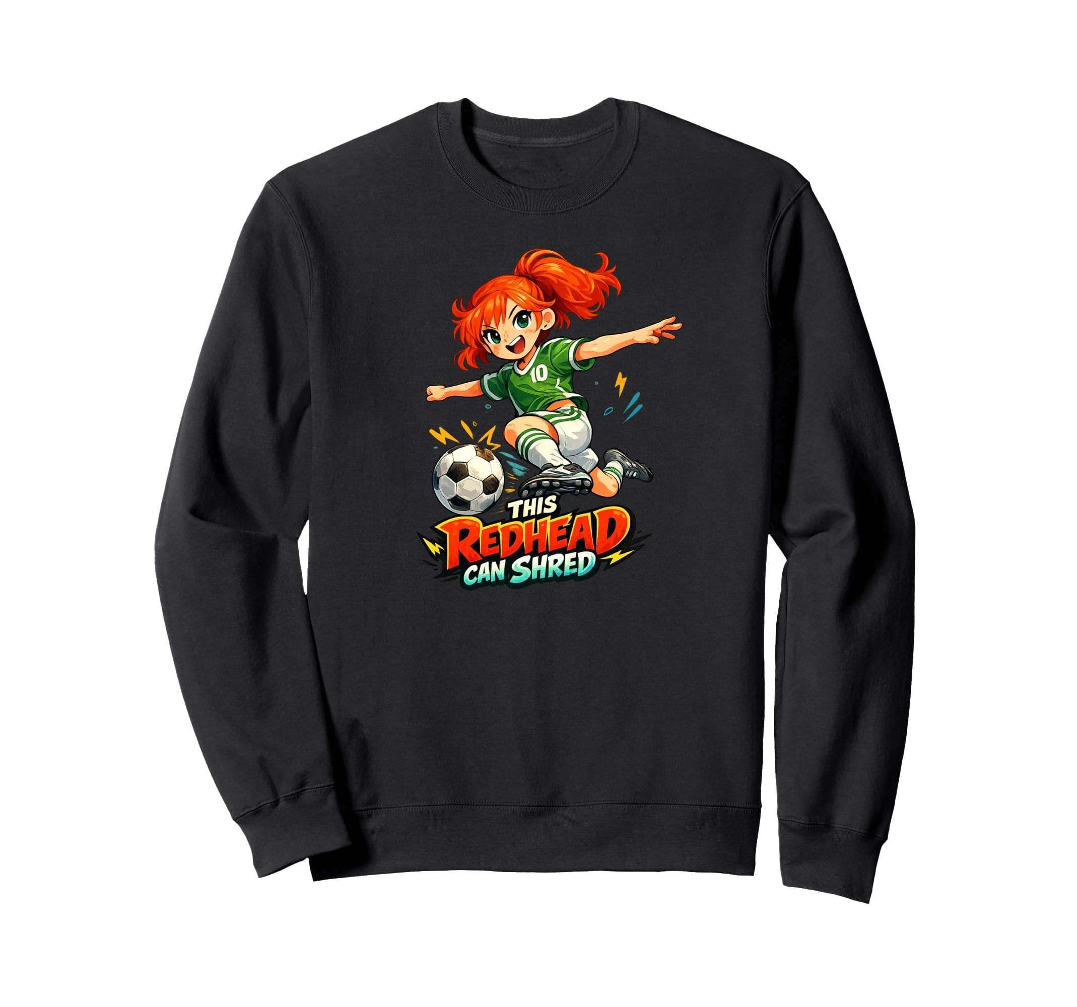 This Redhead Can Shred Manga Pride Sweatshirt - Minimalist Print Unisex