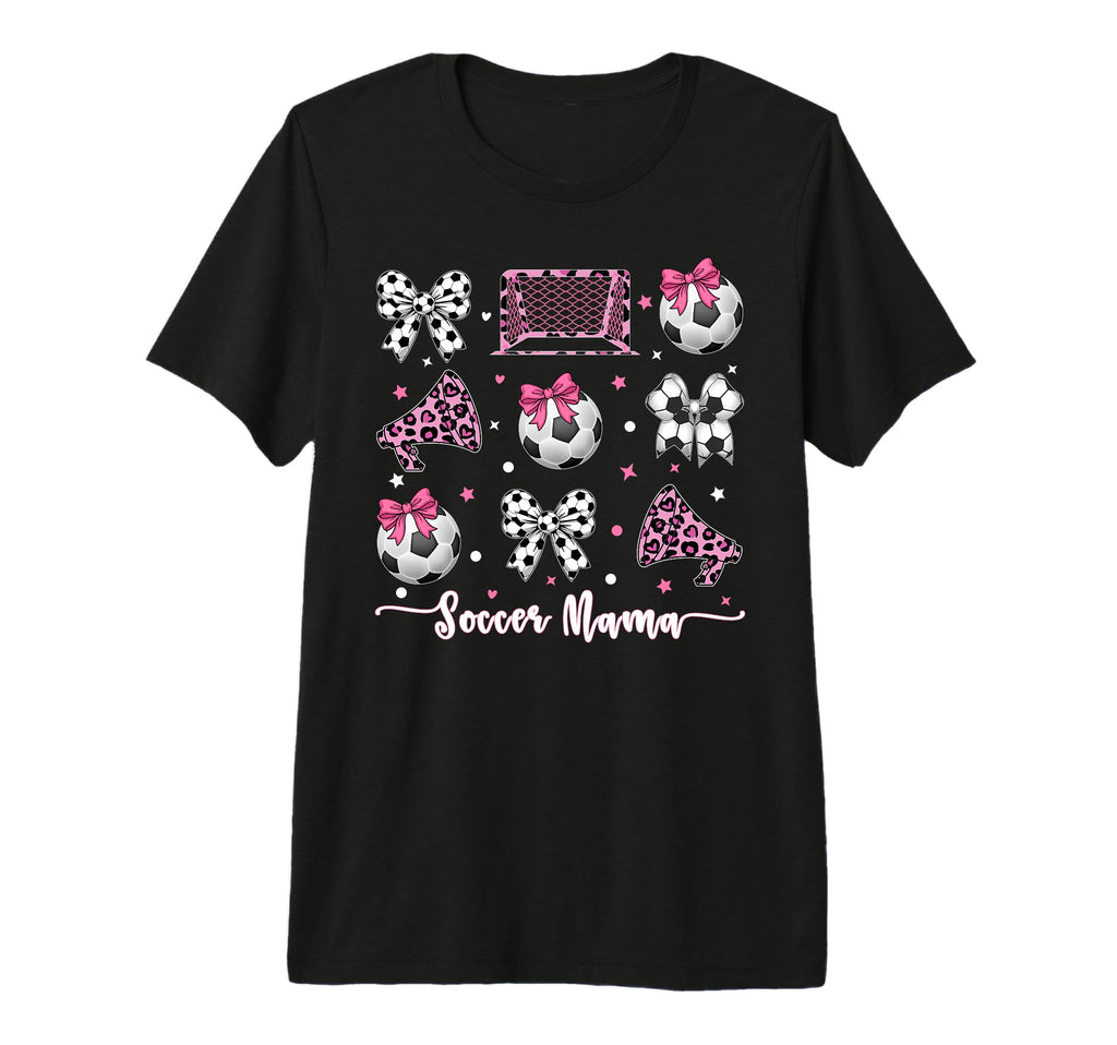 Coquette Bow Soccer Mom Mothers Day T-Shirt - Unique Graphic Men Women