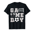 Soccer Coquette Bow Gameday Cheer Mom T-Shirt - Trendy Graphic for Adults