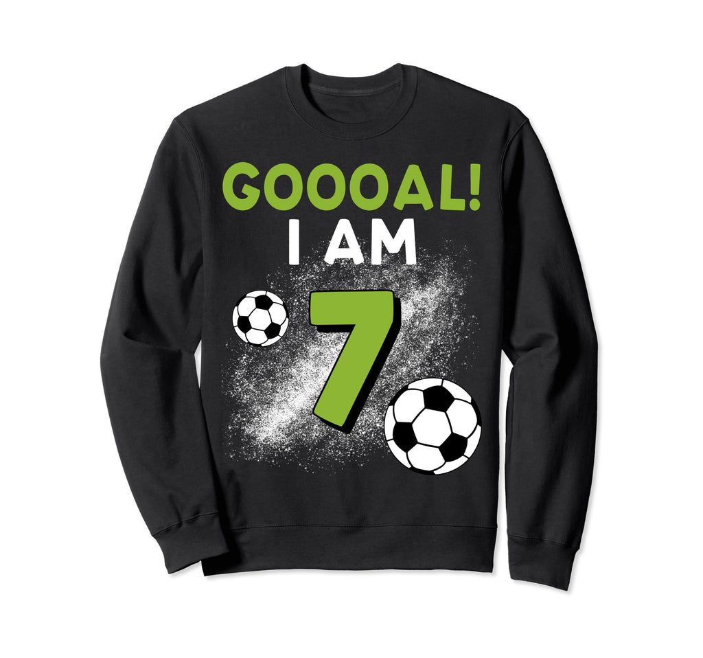 7Th Birthday Soccer Theme 7Year Sweatshirt - Fun Novelty Design for Adults