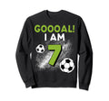 7Th Birthday Soccer Theme 7Year Sweatshirt - Fun Novelty Design for Adults