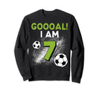 7Th Birthday Soccer Theme 7Year Sweatshirt - Fun Novelty Design for Adults