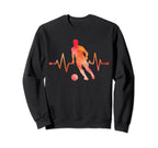 Soccer Player Heartbeat Soccer Ball Sweatshirt - Custom Art Print Unisex