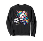 Unicorn Playing Soccer Sweatshirt - Streetwear Style for Adults