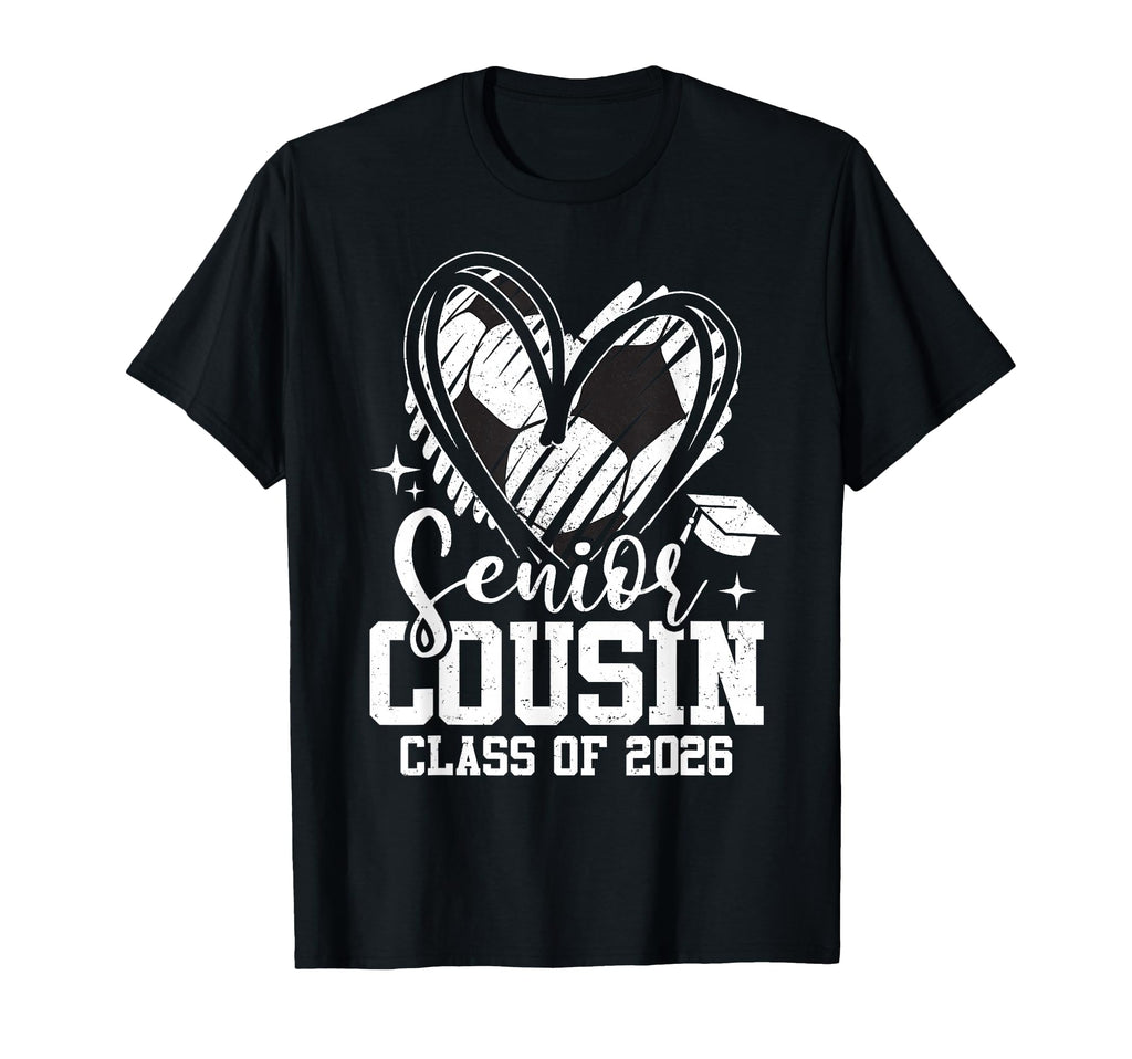 Senior Cousin Class 2026 Soccer T-Shirt - Custom Art Print Men Women