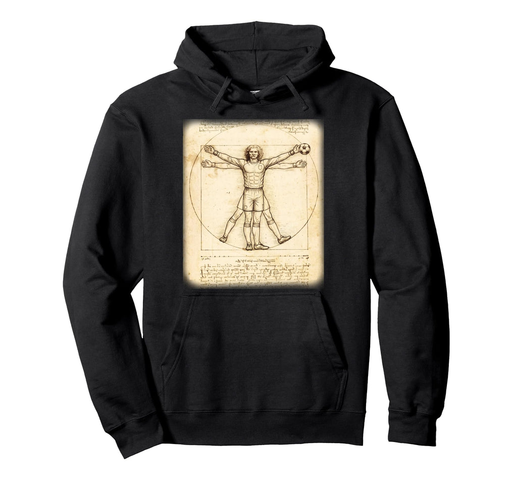 Renaissance Vitruvian Goalie Goalkeeper Hoodie - Novelty Apparel Men Women