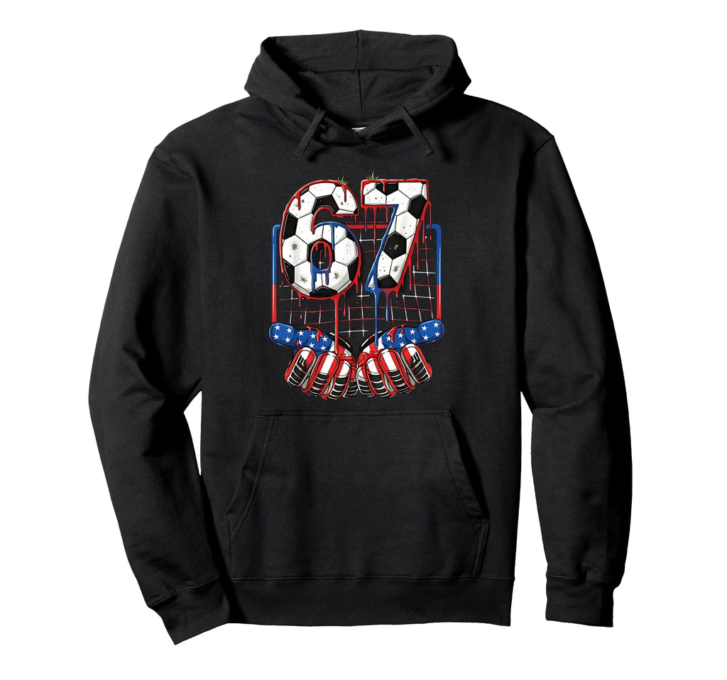 Soccer Ball 67 Drip Six Seven Gen Alpha Hoodie - Graphic Print for Adults