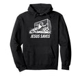 Soccer Goalie Goalkeeper Jesus Saves Hoodie - Unique Graphic Unisex