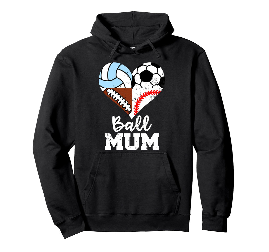 Ball Mum Funny Soccer Football Hoodie - Custom Art Print for Adults