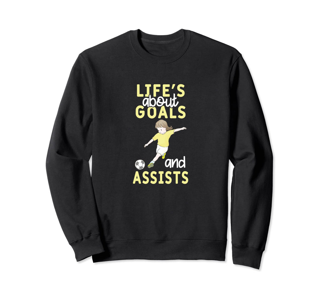 Soccer Player Funny Lifes About Sweatshirt - Graphic Print for Adults