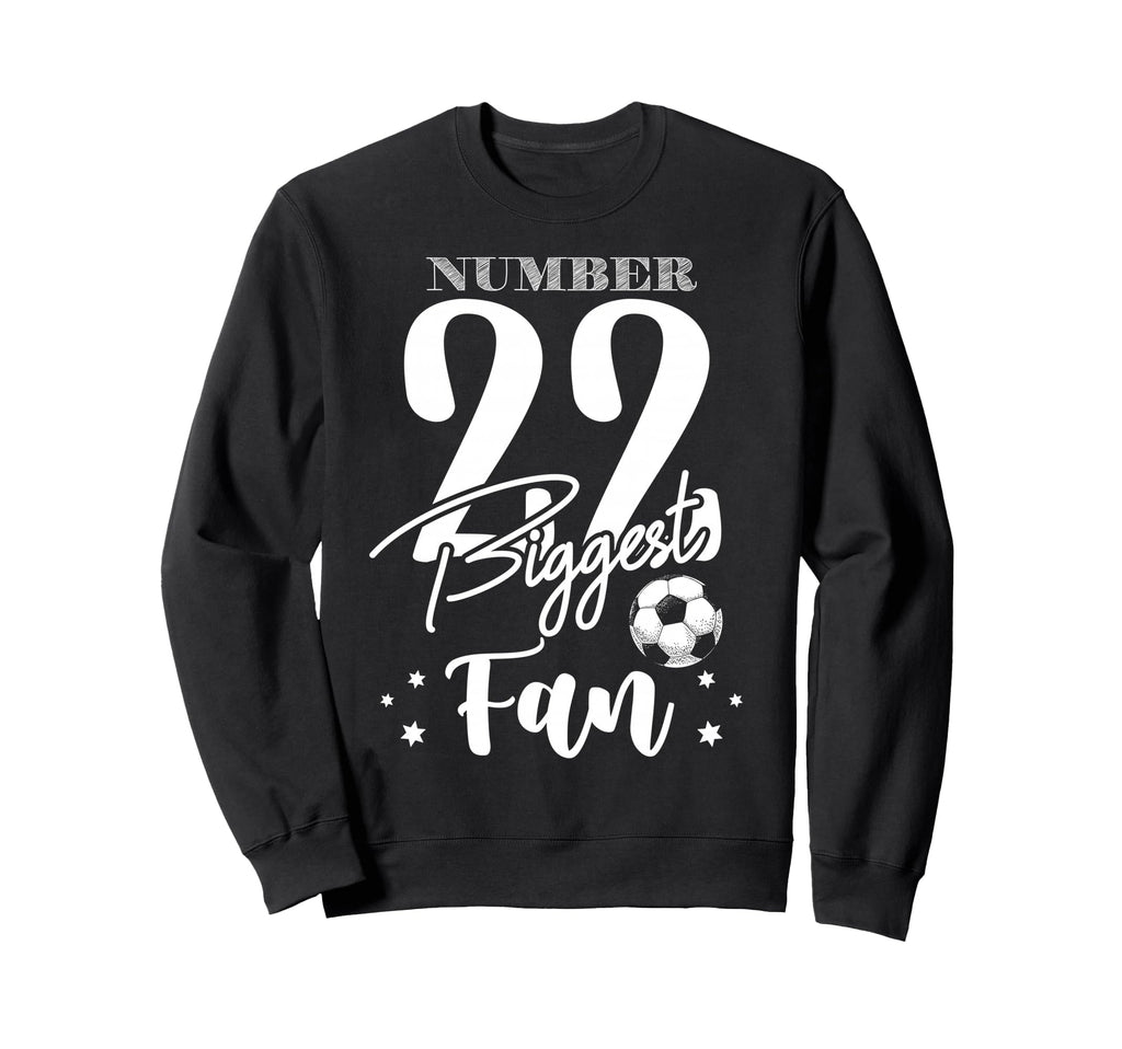 Number 22 Biggest Fan Soccer Sweatshirt - Aesthetic Graphic for Adults