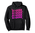 Soccer Coquette Bow Soccer Mom Sister Hoodie - Graphic Print Men Women