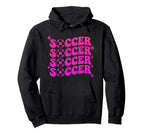 Soccer Coquette Bow Soccer Mom Sister Hoodie - Graphic Print Men Women