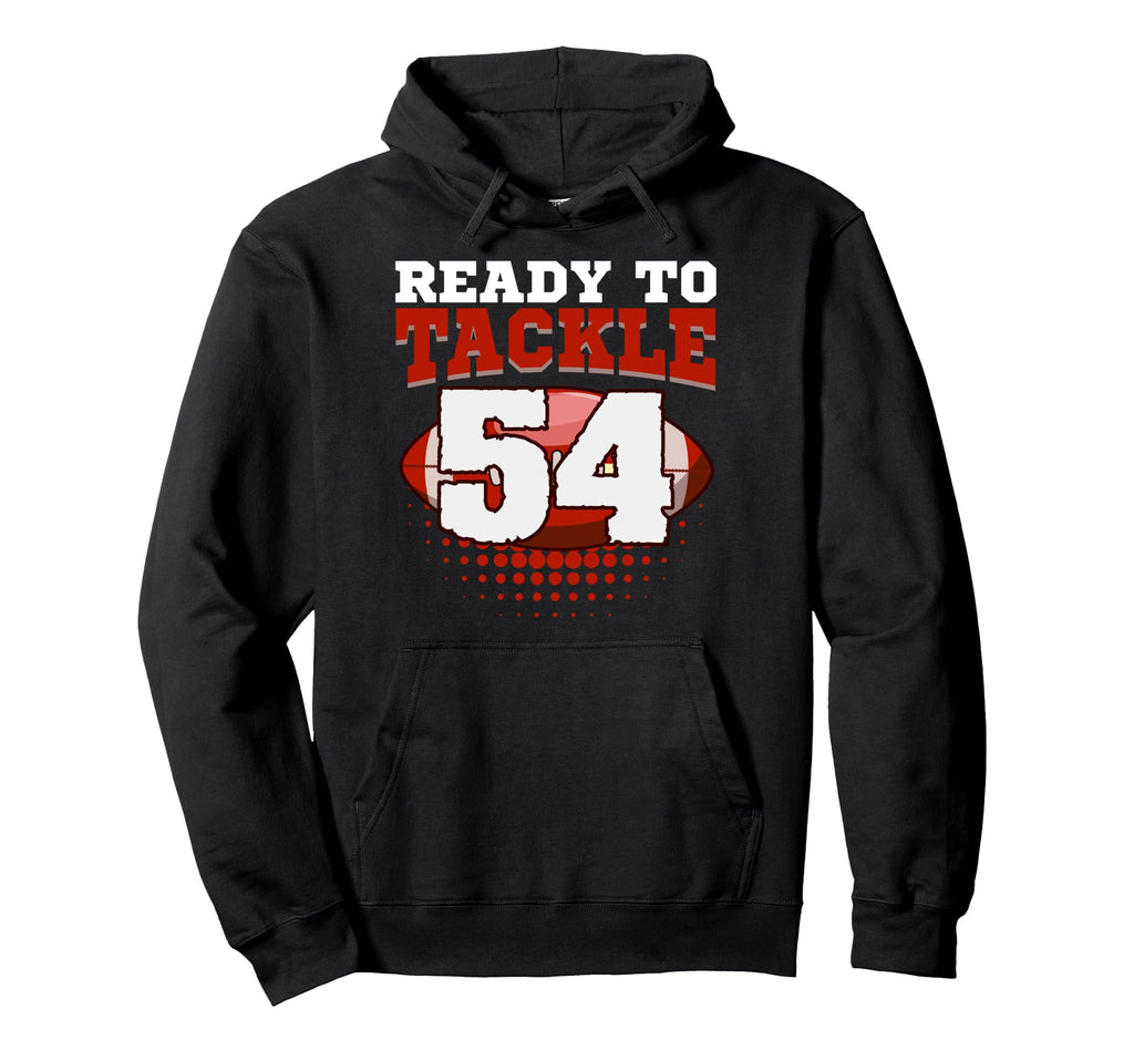 Football 54Th Birthday Player Tackle Hoodie - Streetwear Style for Adults