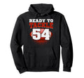 Football 54Th Birthday Player Tackle Hoodie - Streetwear Style for Adults