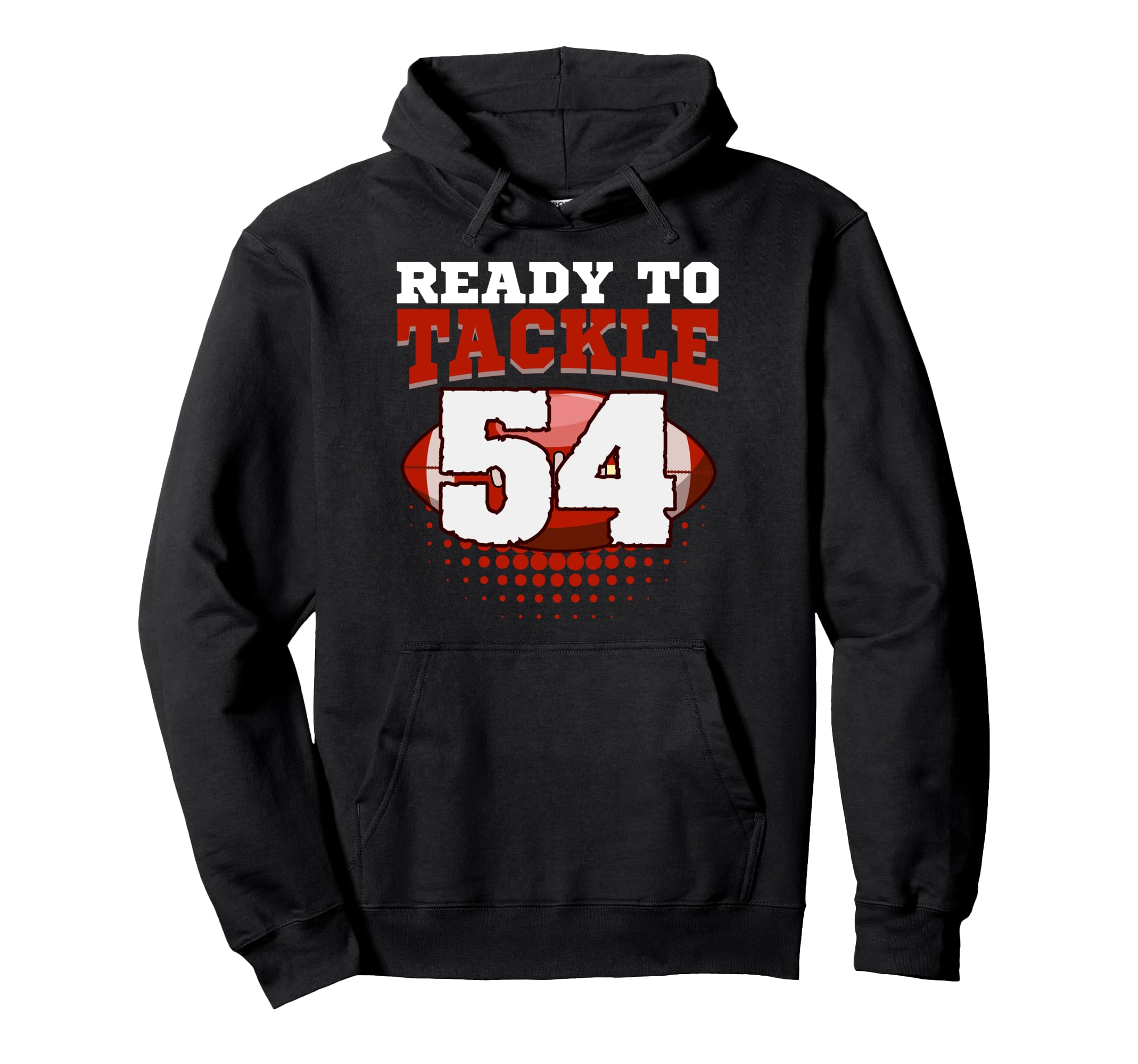 Football 54Th Birthday Player Tackle Hoodie - Streetwear Style for Adults