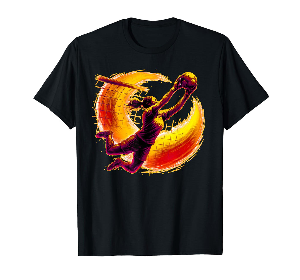 Womens Soccer Goalie Diving To Stop T-Shirt - Aesthetic Graphic for Adults
