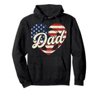 4Th July Soccer Dad Usa Flag Heart Hoodie - Graphic Print Unisex