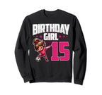 15Th Birthday Soccer Dabbing 15 Sweatshirt - Unique Graphic Men Women