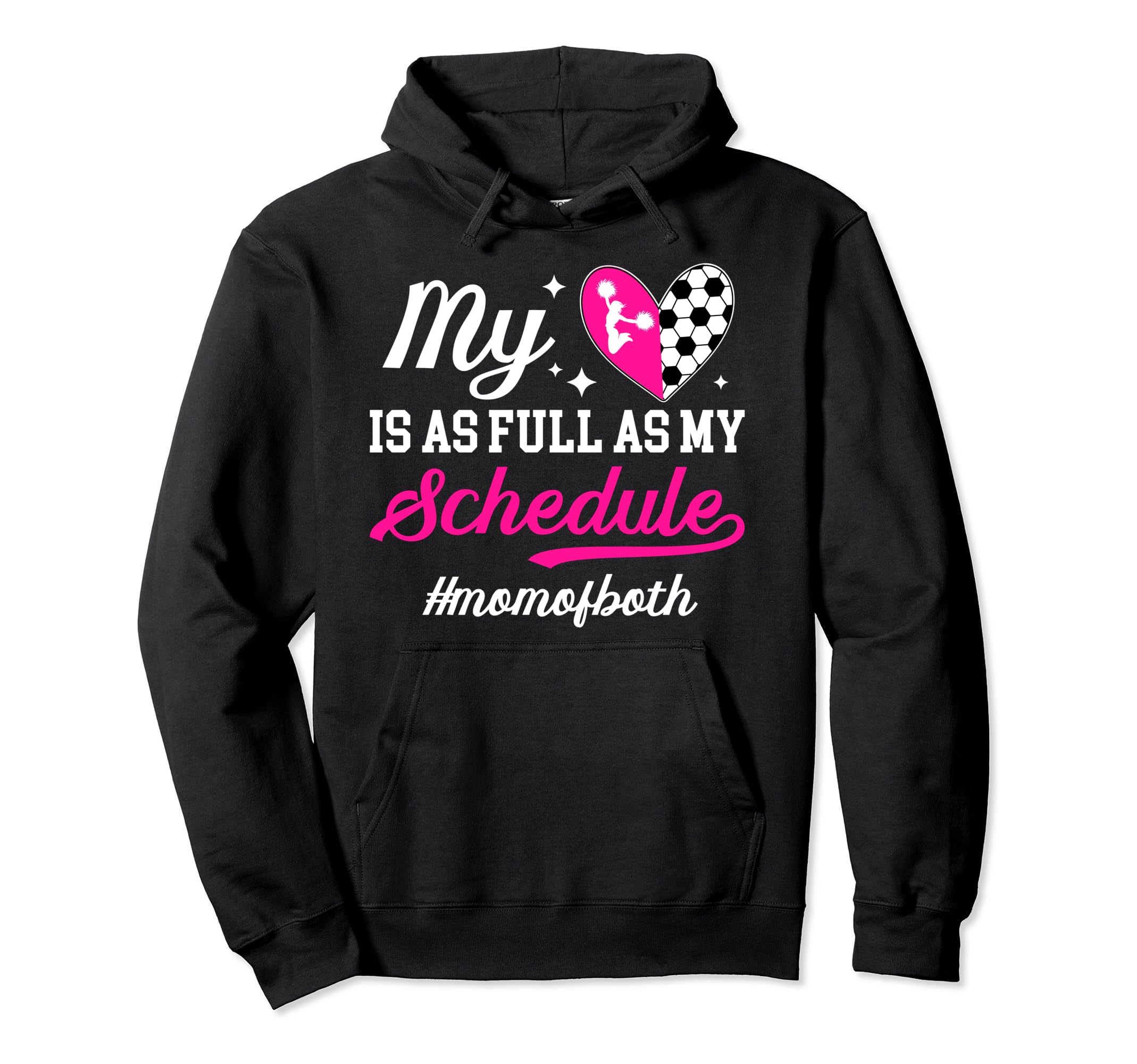 Mom Both Proud Cheer And Soccer Mom Hoodie - Minimalist Print Men Women