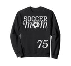 Soccer Mom Jersey Number 75 Sweatshirt - Minimalist Print for Adults