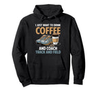 Track And Field Coach Hoodie - Minimalist Print for Adults