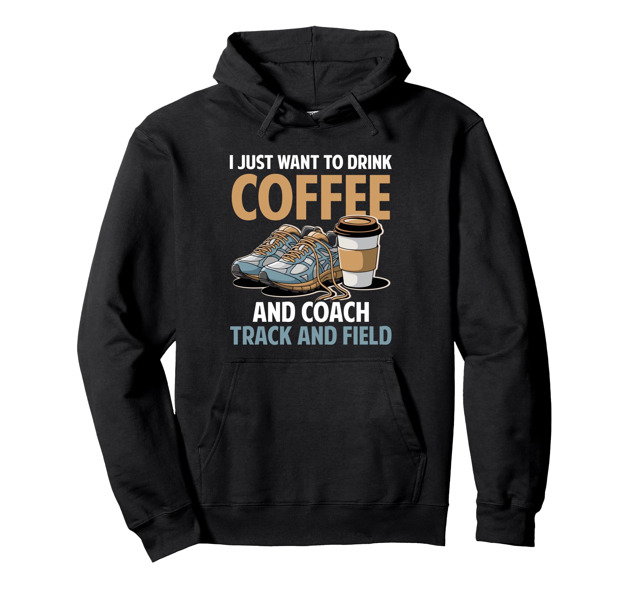 Track And Field Coach Hoodie - Minimalist Print for Adults