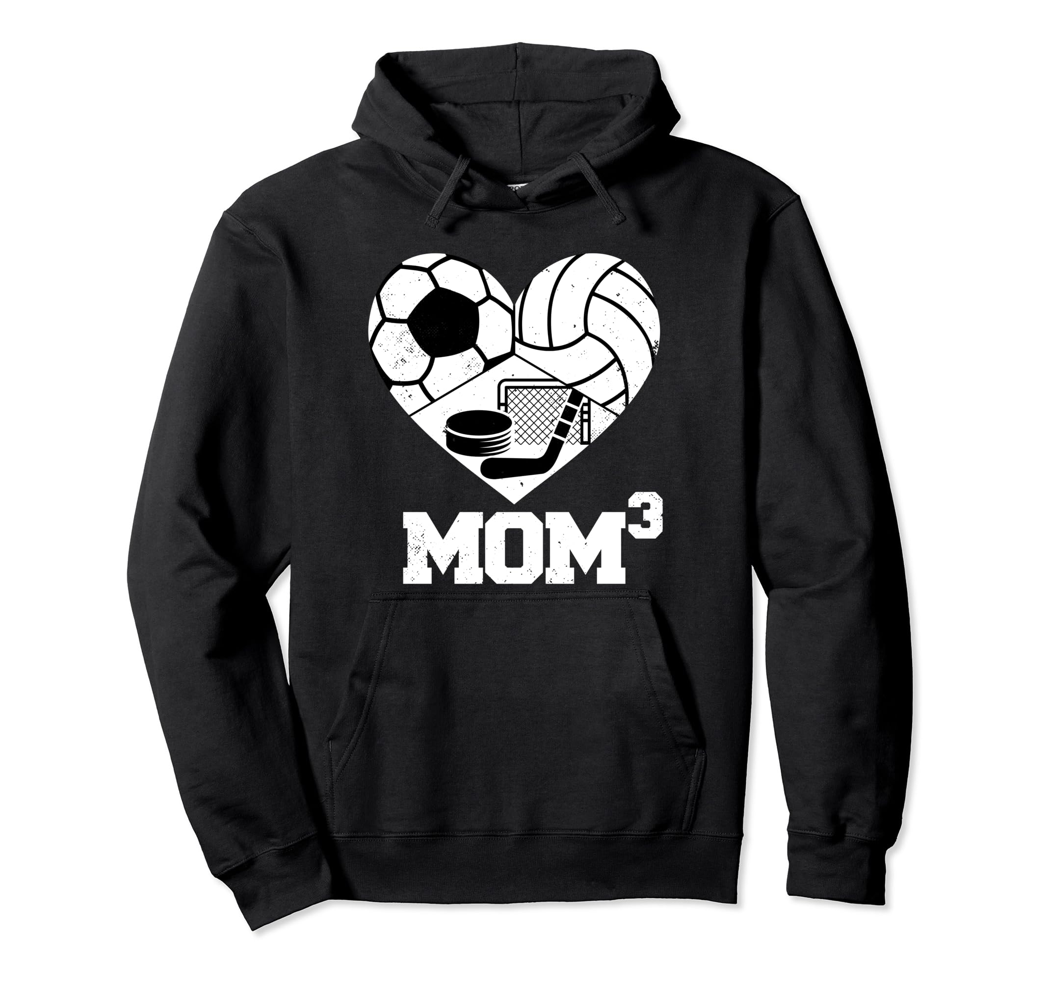 Mom Cubed Mom3 Mom Three Soccer Hoodie - Unique Graphic Men Women