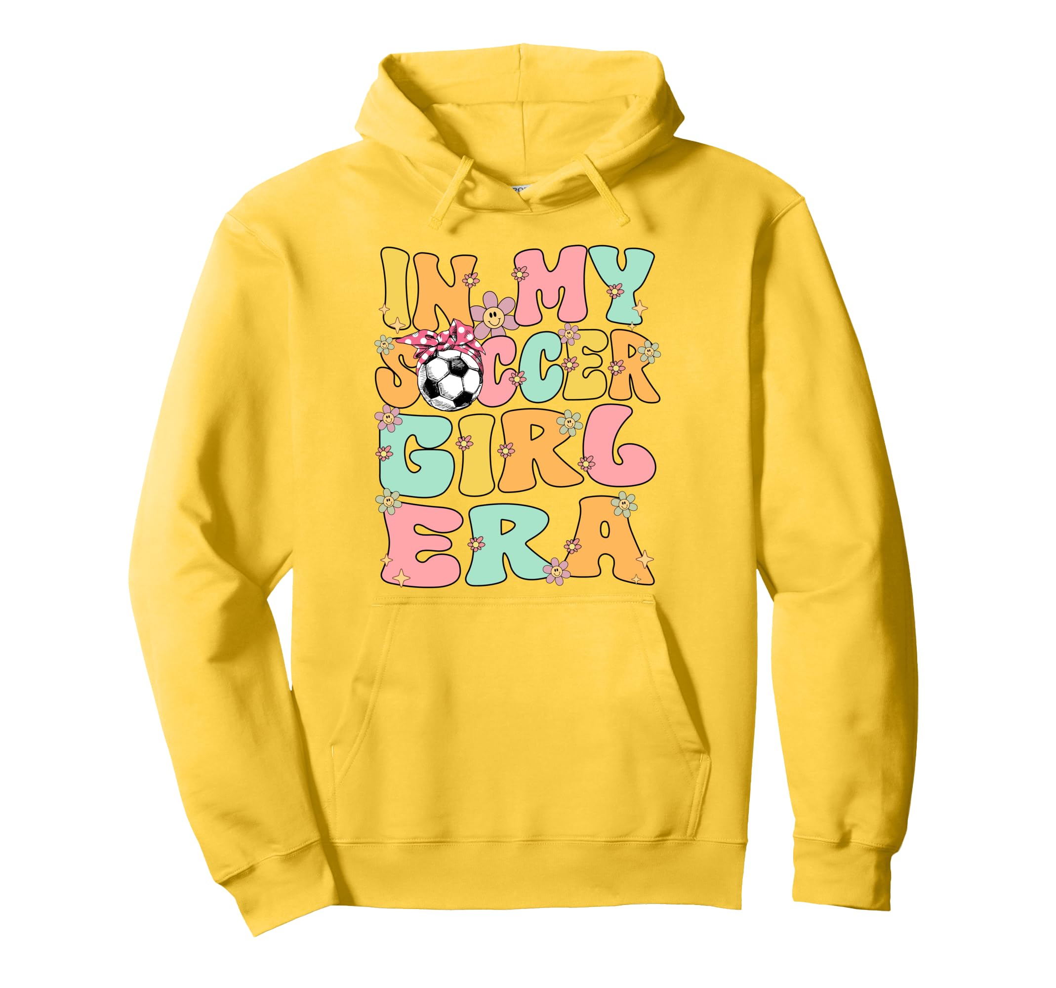 My Soccer Era Groovy Soccer Soccer Hoodie - Casual Everyday Wear Unisex