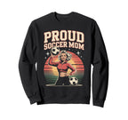 Proud Soccer Mom Sunset Vibes Sweatshirt - Aesthetic Graphic Unisex