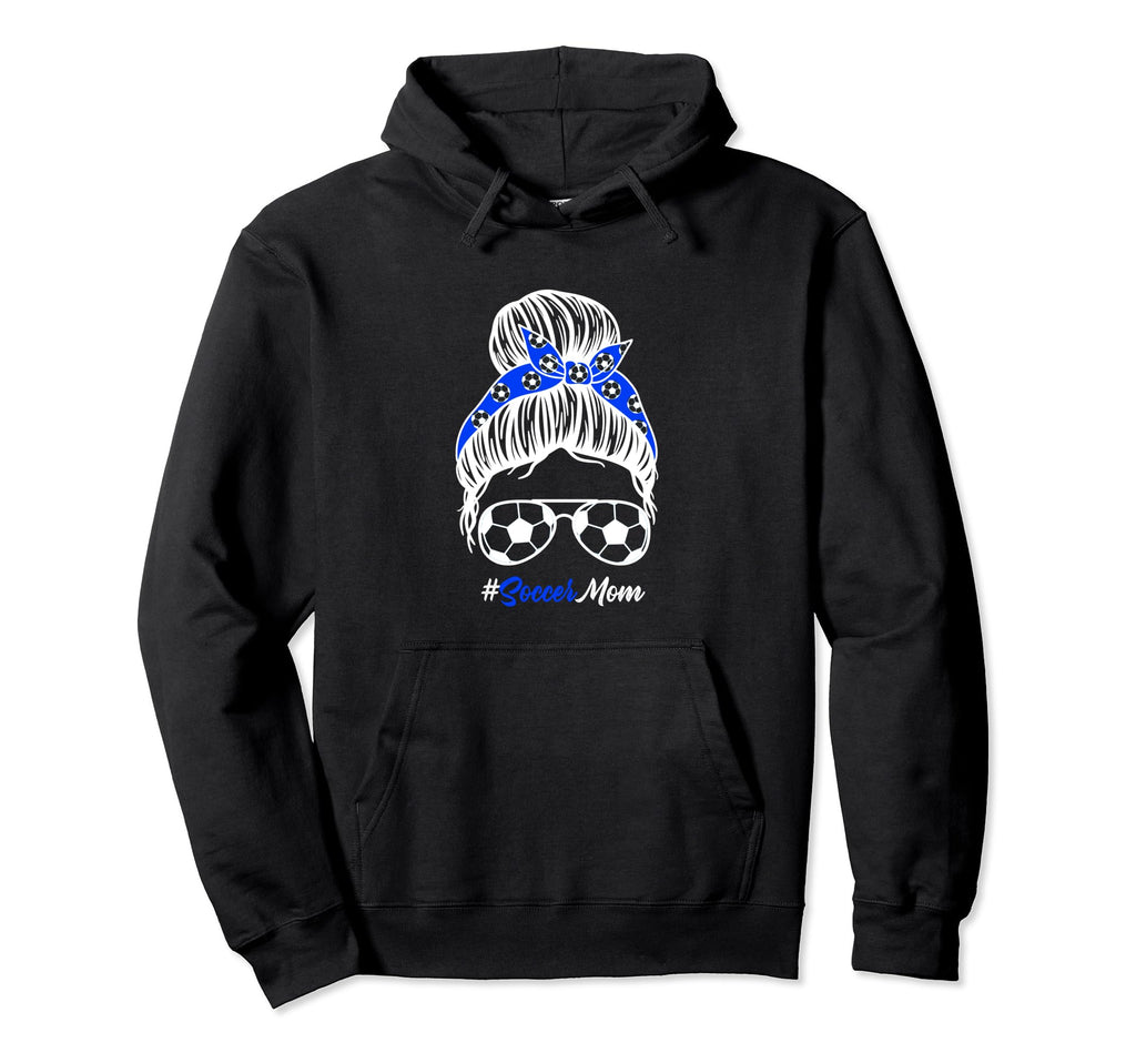 Soccer Mom Messy Bun Hair Soccer Hoodie - Minimalist Print Men Women