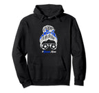 Soccer Mom Messy Bun Hair Soccer Hoodie - Minimalist Print Men Women