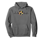 Soccer Heartbeat Soccer Ball Soccer Hoodie - Aesthetic Graphic Men Women