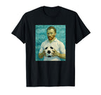 Vincent Loves Football And Soccer White T-Shirt - Minimalist Print Unisex