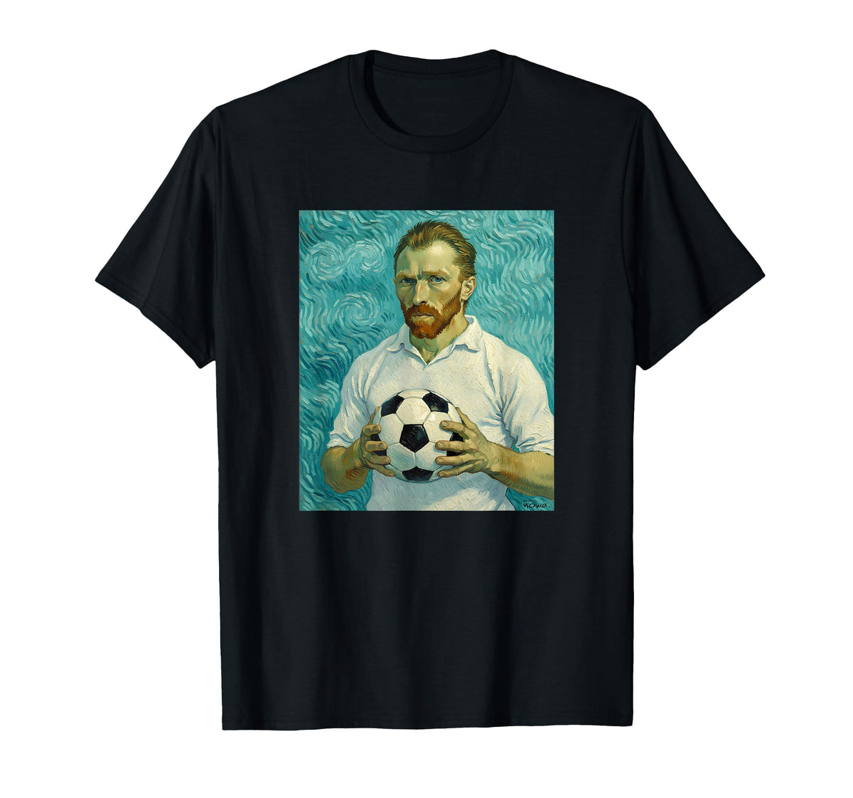 Vincent Loves Football And Soccer White T-Shirt - Minimalist Print Unisex