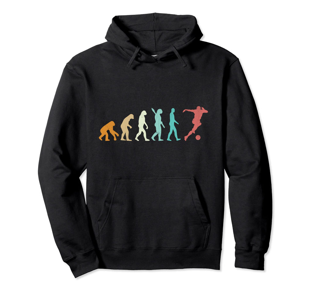 Soccer Evolution Hoodie - Minimalist Print for Adults