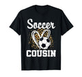Soccer Cousin Leopard Heart Soccer Fan Sweatshirt - Custom Art Print Unisex