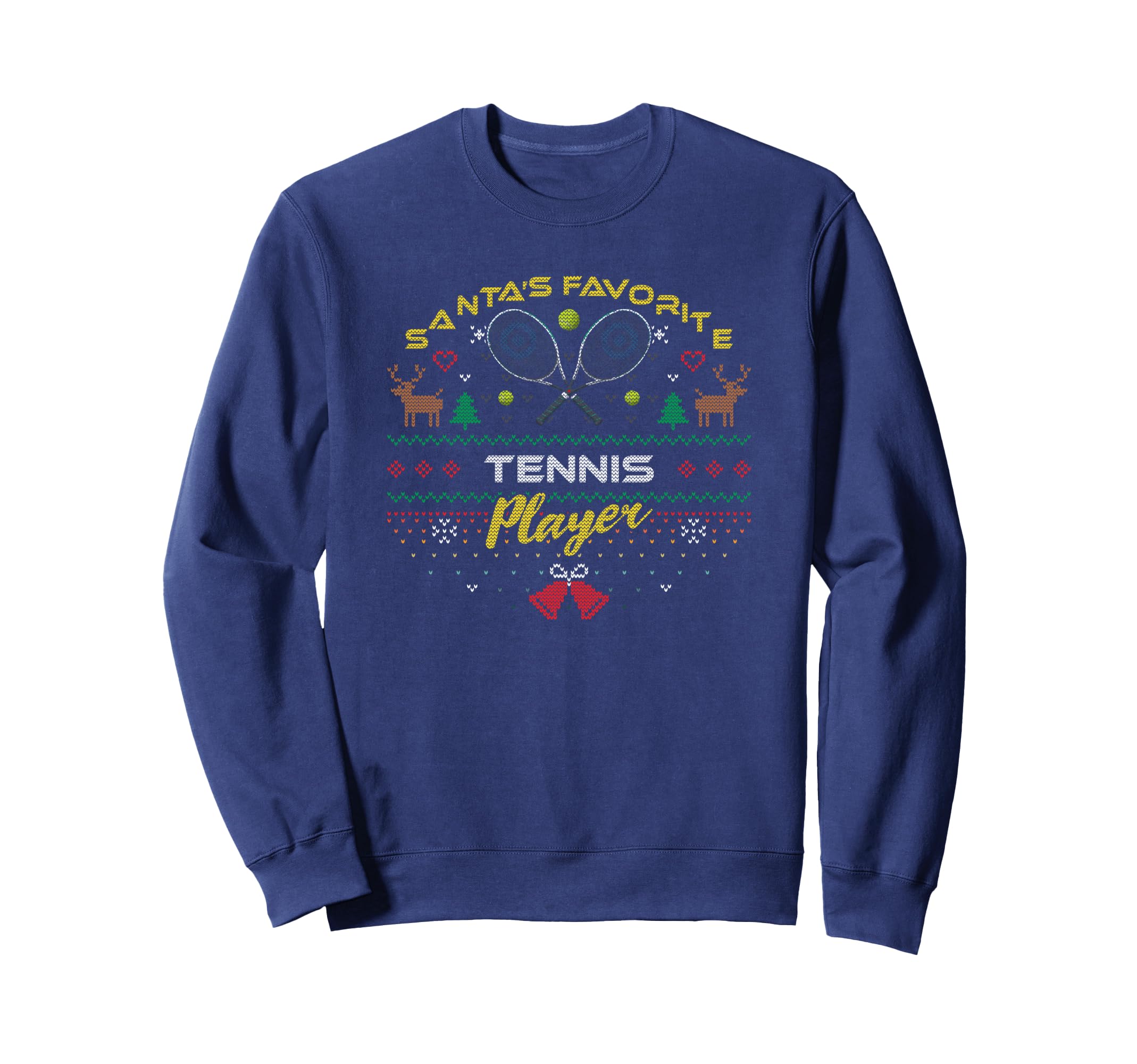 Santas Favorite Tennis Player Ugly Sweatshirt - Aesthetic Graphic Men Women