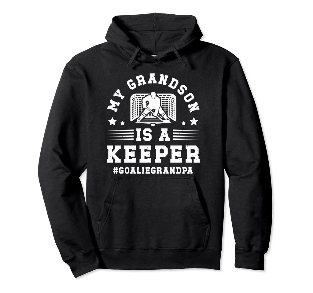 My Grandson Hockey Goalie Grandpa Hockey Hoodie - Streetwear Style Unisex